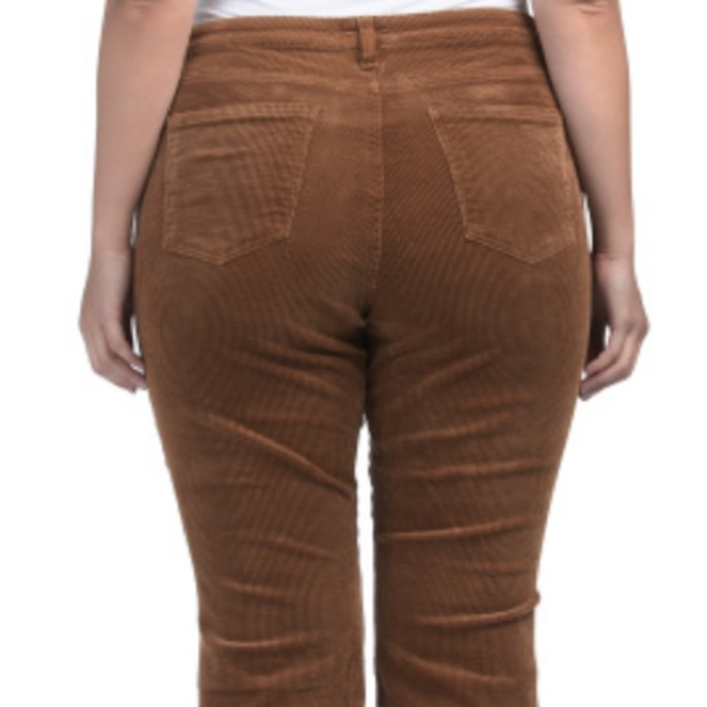 Kut From The Cloth Kelsey Ankle Flare Raw Hem Corduroy jeans/Cognac - Picture 2 of 8